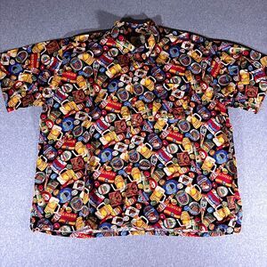 Shelter Island Mens Shirt Short Sleeve Drinks Patters Size 2XL Collared